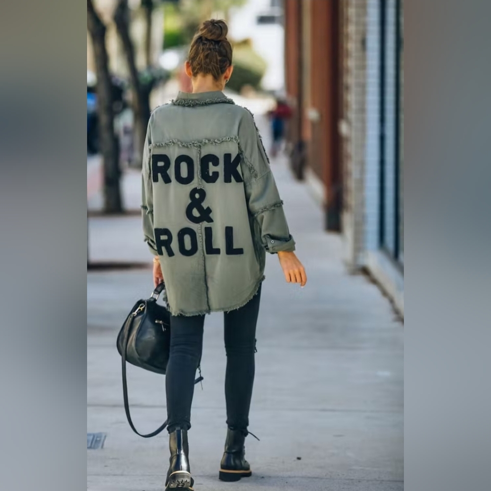 Rock & Roll Shacket Olive Green